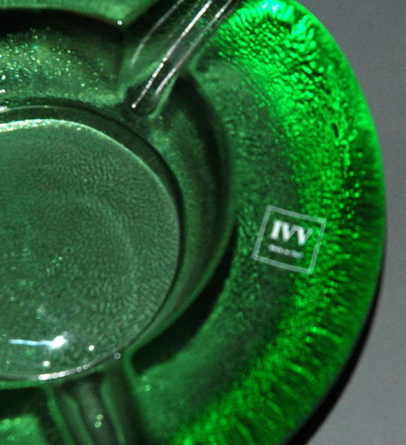 IVV Italian Heavy Thick Green Glass Ashtray ** PRICE REDUCED! **