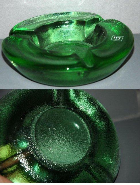 IVV Italian Heavy Thick Green Glass Ashtray ** PRICE REDUCED! **