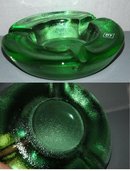 IVV Italian Heavy Thick Green Glass Ashtray ** PRICE REDUCED! **
