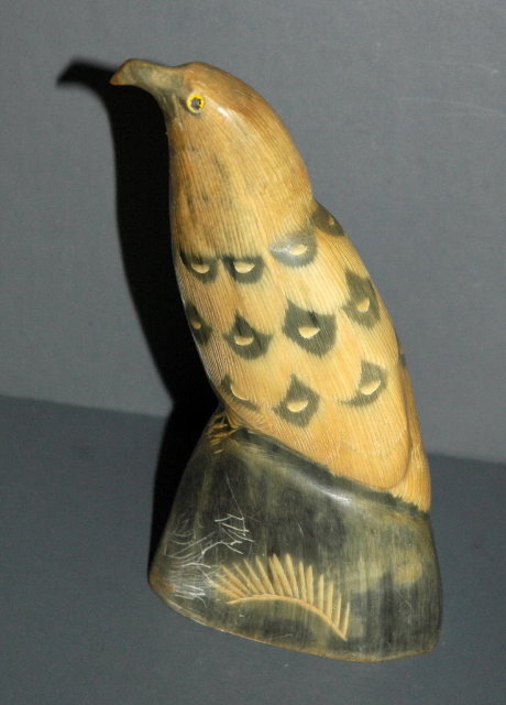 Bird Carved From Horn 6 1/2