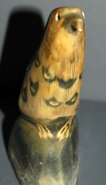 Bird Carved From Horn 6 1/2