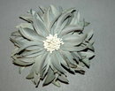 Large hand crafted velvet flower pin brooch