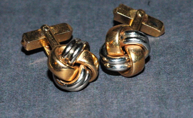 Gold & Silver Cuff Links by Swank