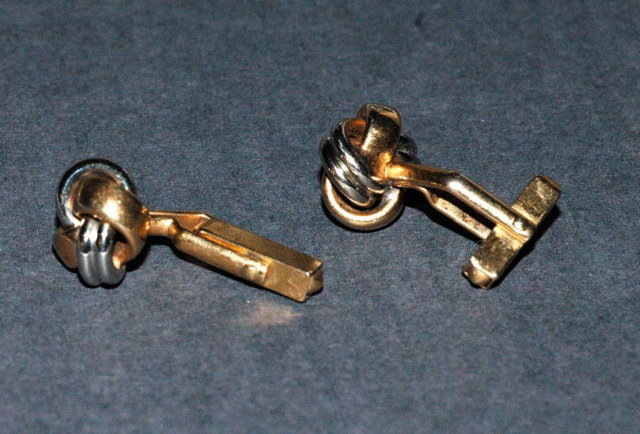 Gold & Silver Cuff Links by Swank