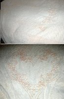 Vintage Pink Heart Pattern Chenille Bedspread