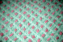 VINTAGE WHITE WITH PINK ROSES CHENILLE BEDSPREAD