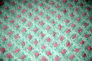 VINTAGE WHITE WITH PINK ROSES CHENILLE BEDSPREAD
