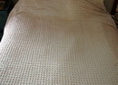 VINTAGE WHITE WITH PINK ROSES CHENILLE BEDSPREAD