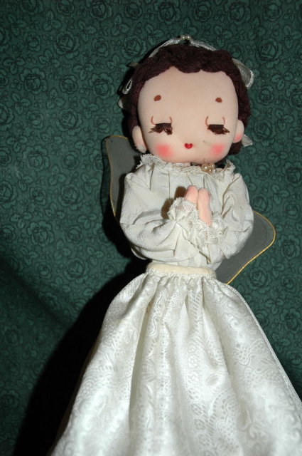 Bradley Japan Made Music Box Cloth Angel Doll