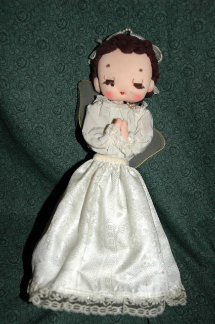 Bradley Japan Made Music Box Cloth Angel Doll
