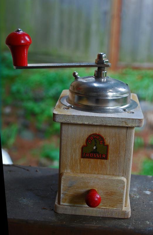Vintage German Armin Trosser Wooden Coffee Grinder