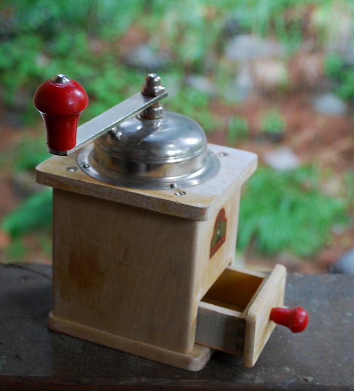 Vintage German Armin Trosser Wooden Coffee Grinder
