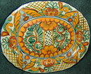 Lovely Old Mexican Oval Talavara Platter-