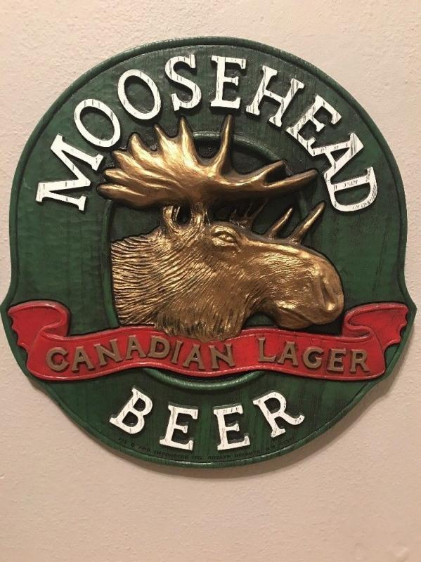 MOOSEHEAD CANADIAN LAGER BEER PLASTIC 3-D SIGN