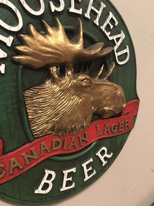 MOOSEHEAD CANADIAN LAGER BEER PLASTIC 3-D SIGN