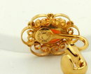 Carved Shell Cameo Sorrento Clip On Earrings