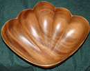 Large Hawaiian Monkey Pod Wood Shell Bowl**PRICE REDUCTION! **