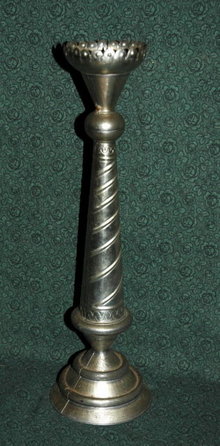 Old Mexican Tin Candlestick Candle Holder * PRICE REDUCDED * !