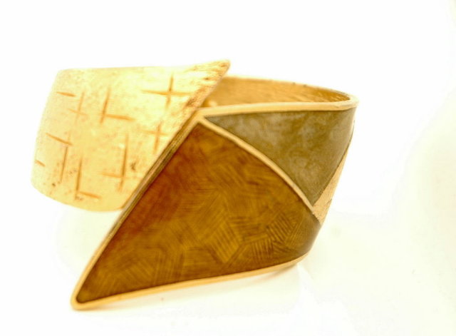 Retro Mod Fat Hinged Cuff Bracelet *Price Reduced!*