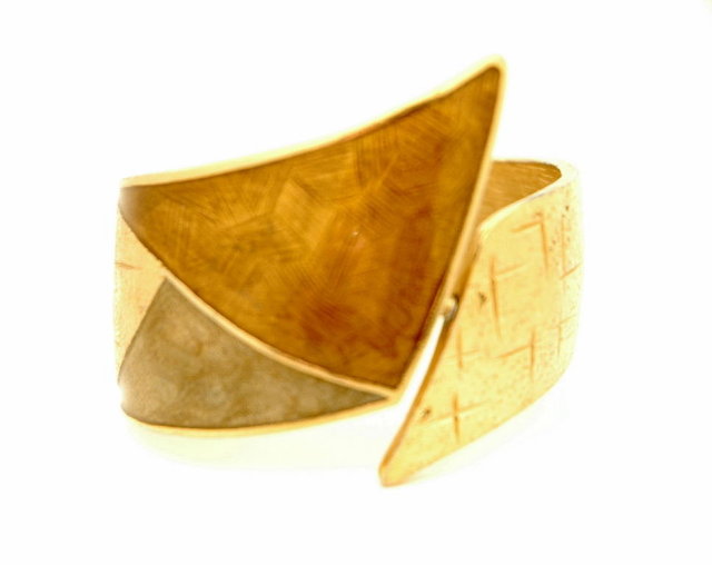 Retro Mod Fat Hinged Cuff Bracelet *Price Reduced!*