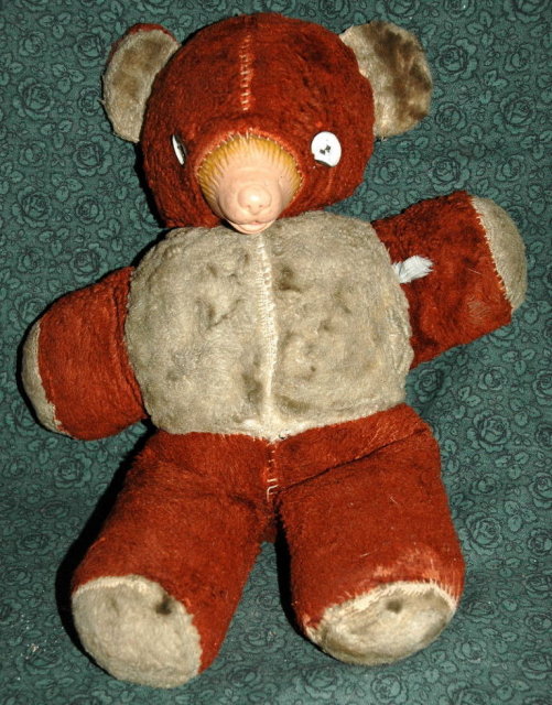 Antique Stuffed Bear with Rubber Nose -***PRICE REDUCTION!***
