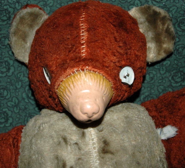 Antique Stuffed Bear with Rubber Nose -***PRICE REDUCTION!***