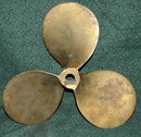 Solid Brass Boat Propeller Prop
