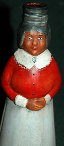 Folk Art Painted Aunt Jamima Syrup Bottle