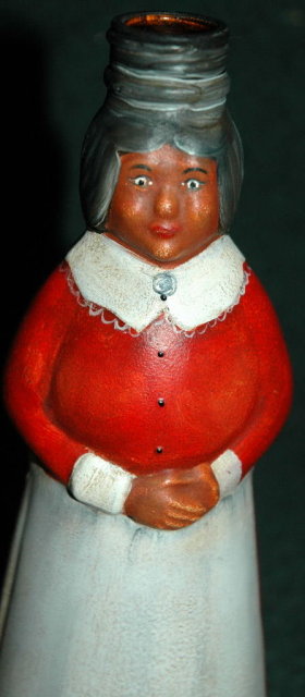Folk Art Painted Aunt Jamima Syrup Bottle