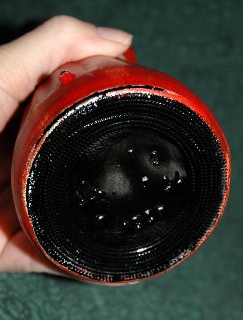Folk Art Painted Aunt Jamima Syrup Bottle