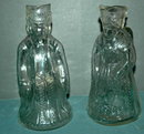 King & Queen Glass Syrup Pitchers Dispensers * PRICE REDUCDED * !