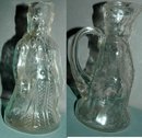 King & Queen Glass Syrup Pitchers Dispensers * PRICE REDUCDED * !