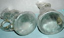 King & Queen Glass Syrup Pitchers Dispensers * PRICE REDUCDED * !