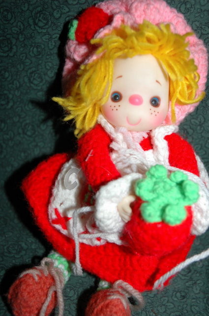 Knitted Strawberry Shortcake Doll -adorable *Price Reduced!*