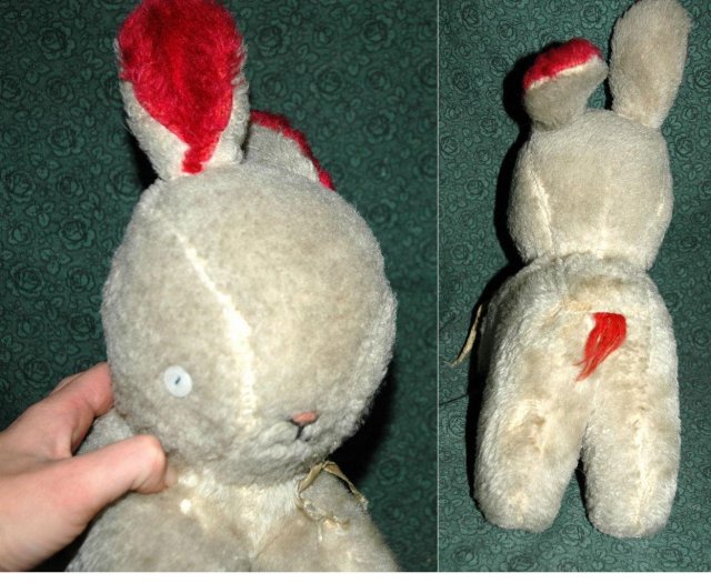 Antique Gund Wool Pile Bunny J.Swedlin Inc.-***PRICE REDUCTION!***