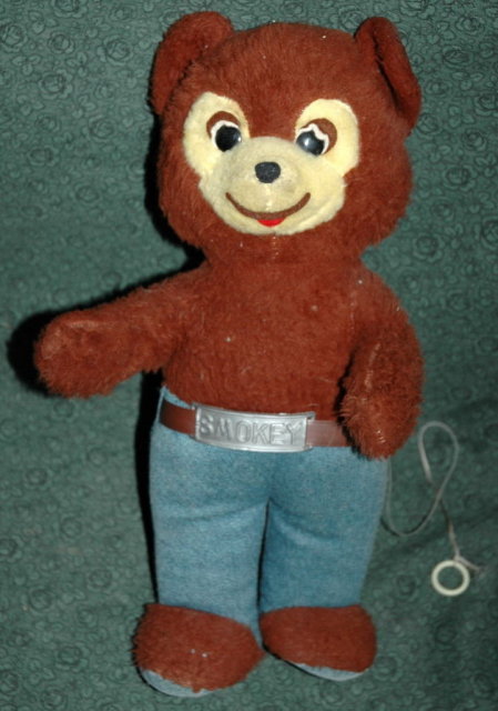 Vintage Knickerbocker Talking Smokey Bear.