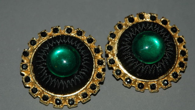 Big clip on earrings by Carol Dauplaise