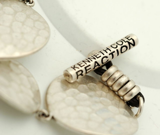Kenneth Cole Reaction Hammered Aluminum Toggle Bracelet