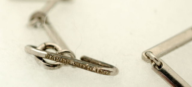Old Ornate Napier Sterling Cross on Chain RARE