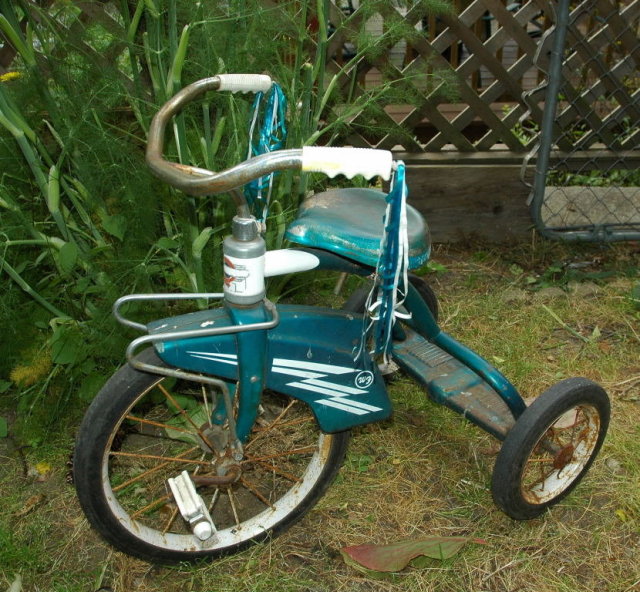 RARE Vintage Western Flyer Blue Tricycle 26.5