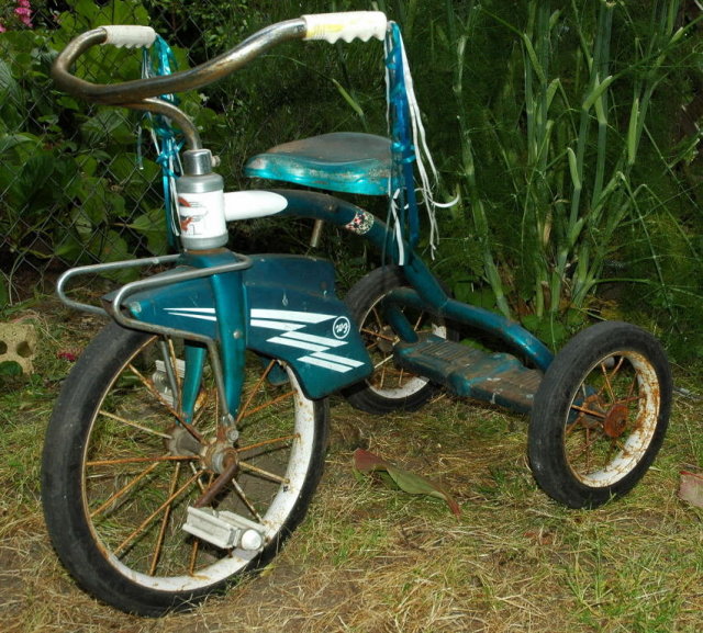 RARE Vintage Western Flyer Blue Tricycle 26.5