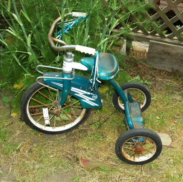 RARE Vintage Western Flyer Blue Tricycle 26.5