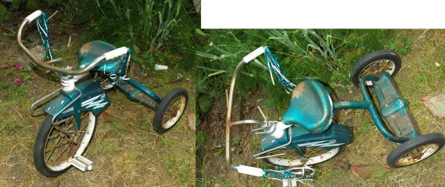 RARE Vintage Western Flyer Blue Tricycle 26.5