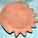 Mexican Talavera Sun Moon Face Mask Wall Plaque Folk Art