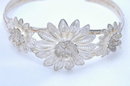 Sterling Silver Filigree Cuff Flower Bracelet