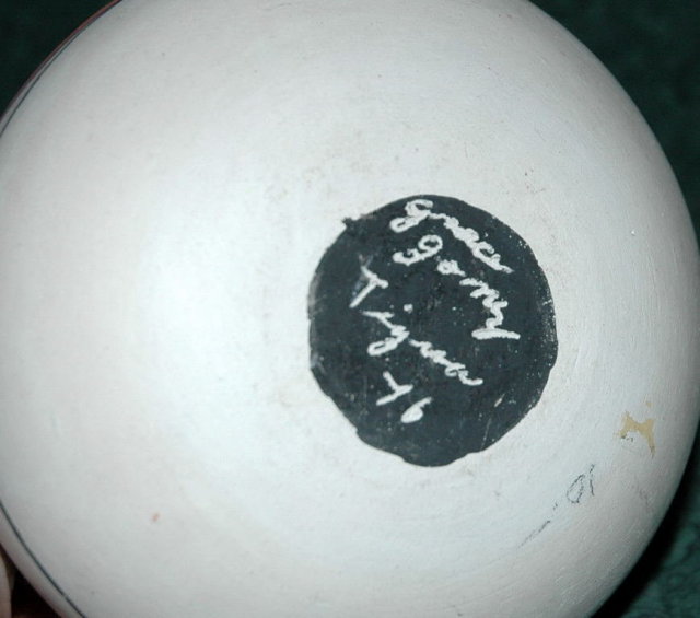 S.W. Native American Pottery Vase -signed , dated '76