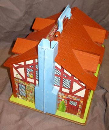 Vintage Fisher Price House Vintage Little People Playset Toy Play Family Tudor House #952