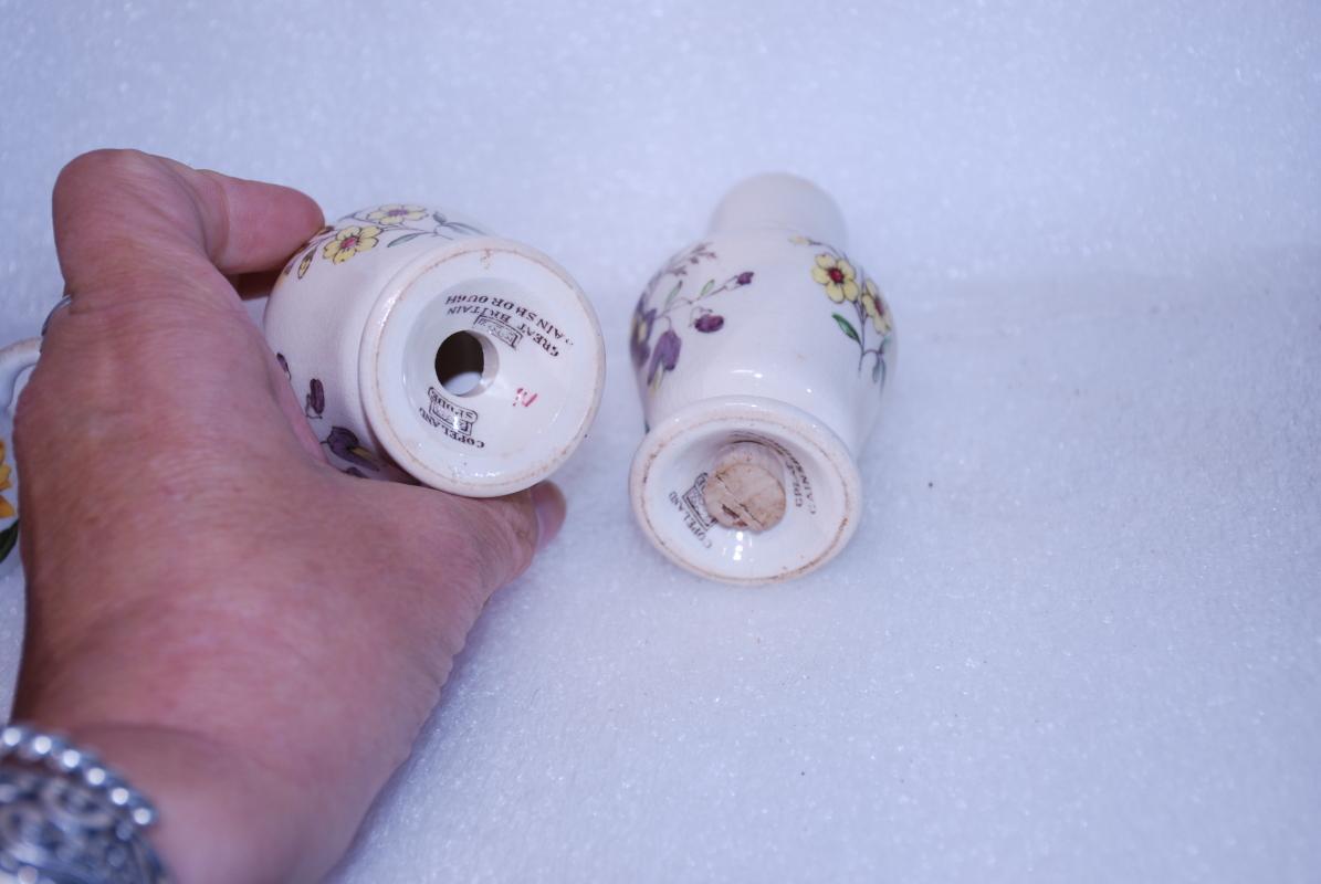 Copeland Spode Gainsborough Salt Pepper Shakers / Rare