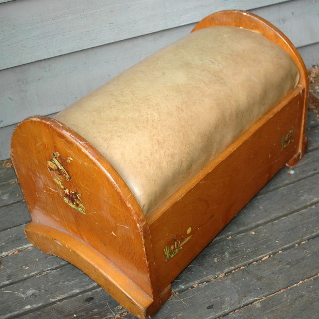 Western style Pine Ottoman Boeing Built 1920's * PRICE REDUCDED * !