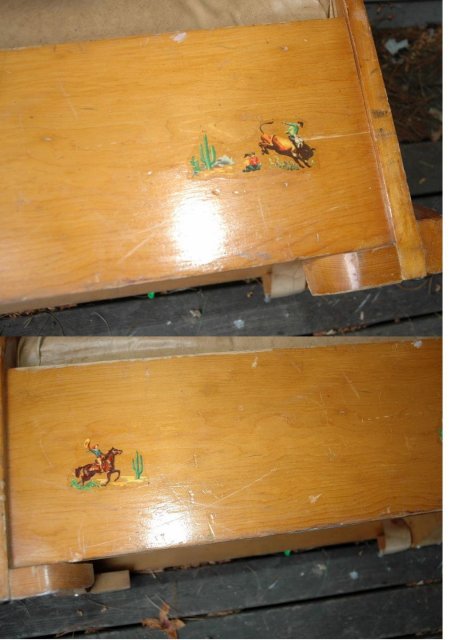 Western style Pine Ottoman Boeing Built 1920's * PRICE REDUCDED * !